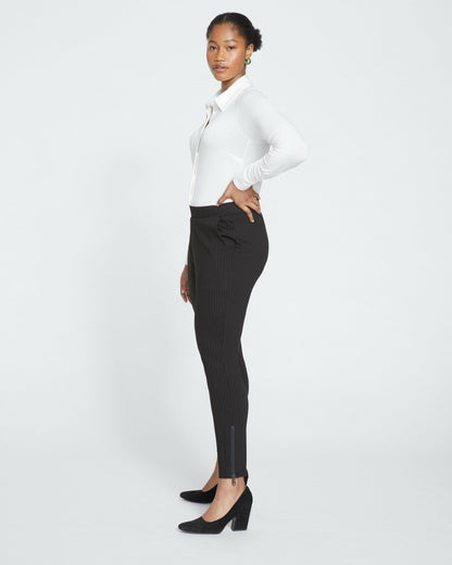 Universal Standard Moro Pocket Signature Ponte Pants - Slate Pinstripe