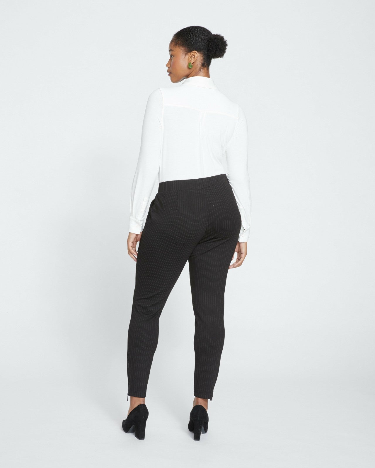 Universal Standard Moro Pocket Signature Ponte Pants - Slate Pinstripe