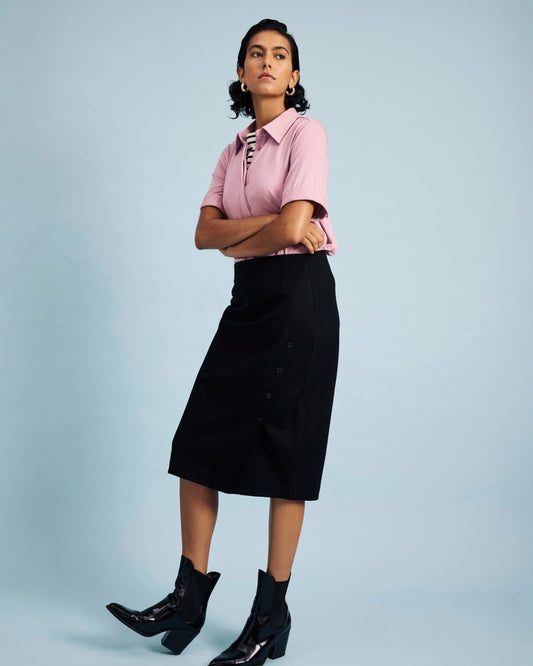 Universal Standard Anya Ponte Skirt - Black