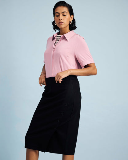 Universal Standard Anya Ponte Skirt - Black