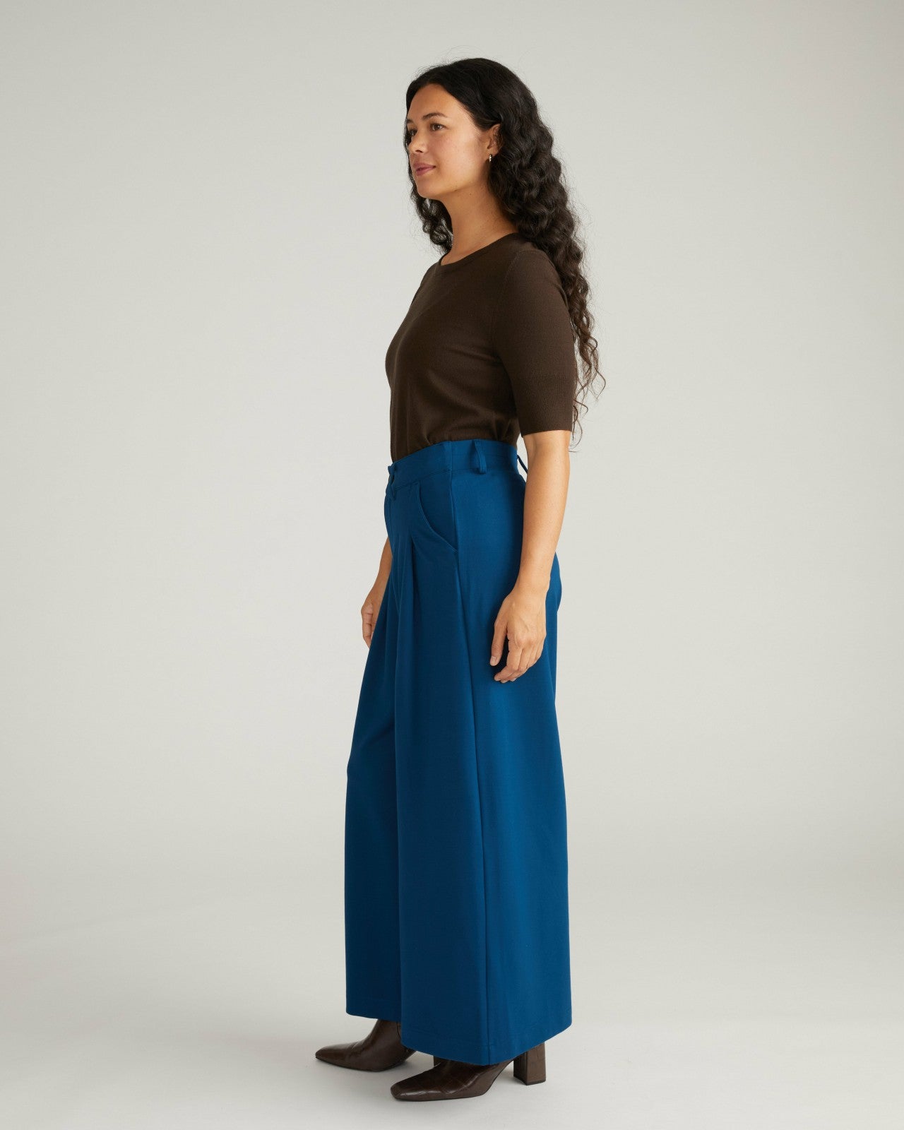 Universal Standard Palais Wide Leg Ponte Pants - Deep Teal