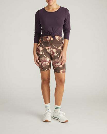 Universal Standard Next-to-Naked Bike Shorts - Lotus Print