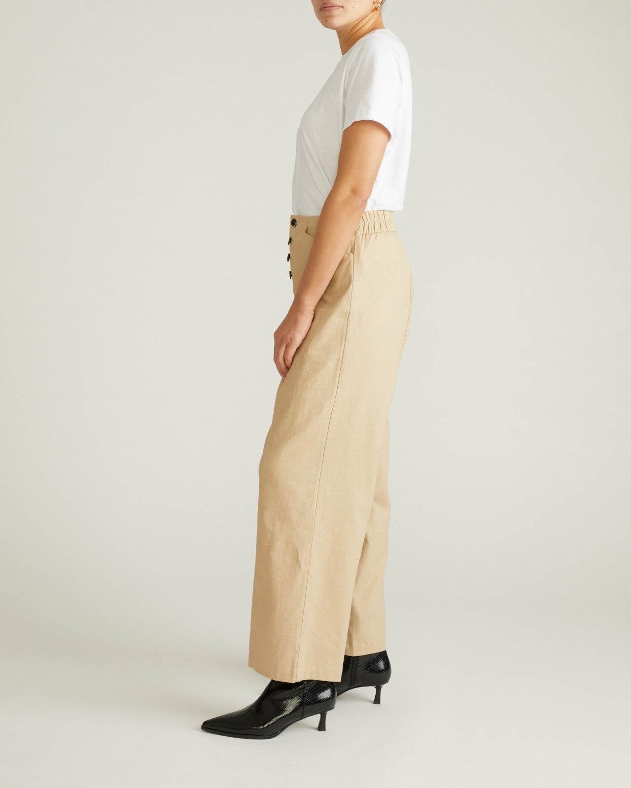 Universal Standard Coastal Linen Blend Pants - Danish Coffee