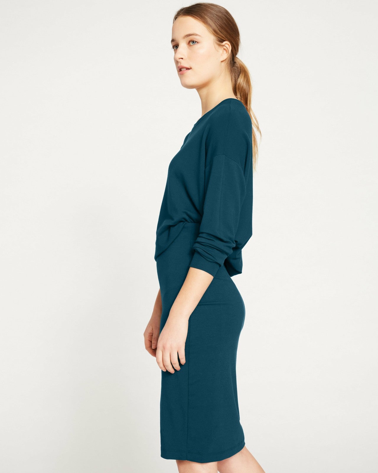 Universal Standard Danube Jersey Skirt - Deep Sea