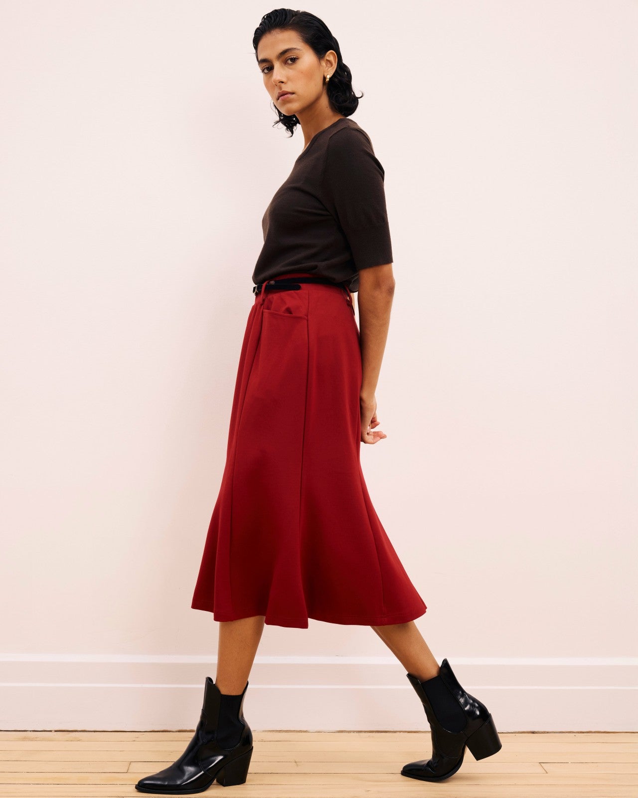 Universal Standard Carla Ponte Skirt - Garnet