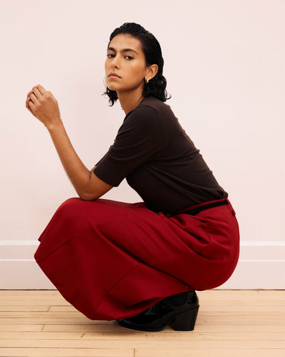 Universal Standard Carla Ponte Skirt - Garnet