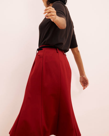 Universal Standard Carla Ponte Skirt - Garnet