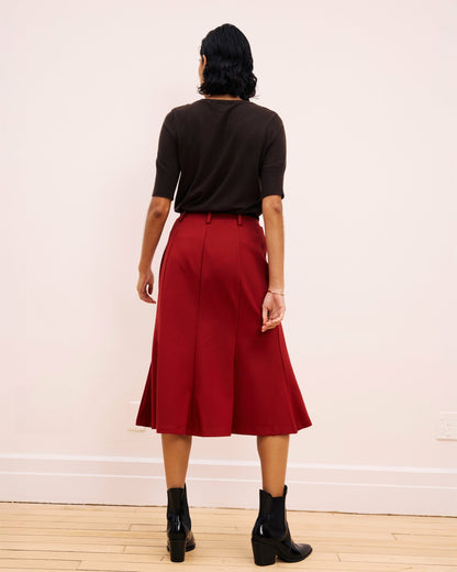 Universal Standard Carla Ponte Skirt - Garnet
