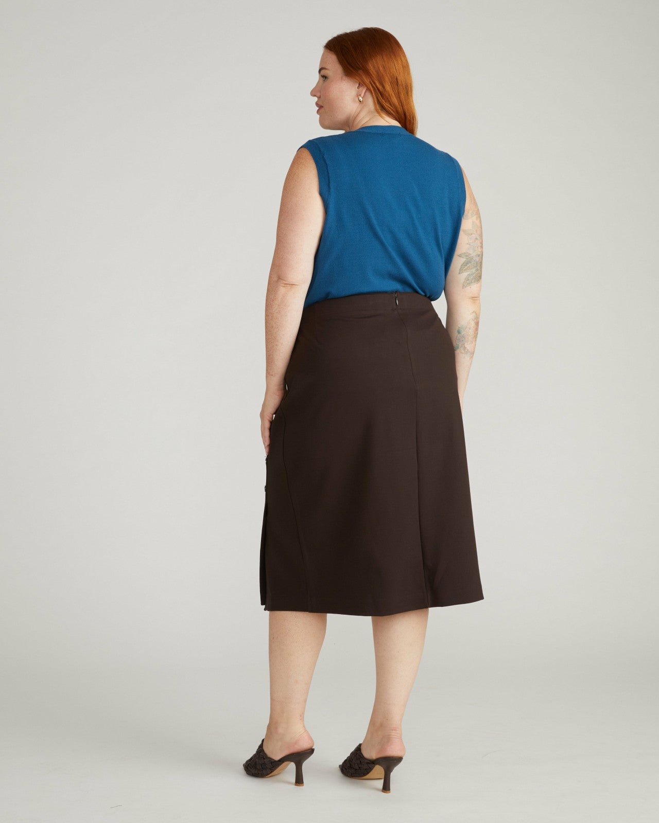 Universal Standard Anya Ponte Skirt - Espresso