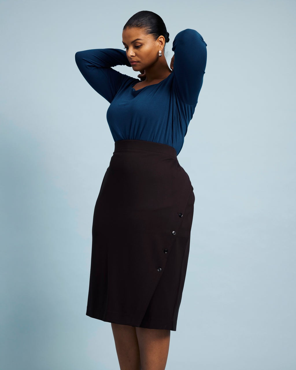 Universal Standard Anya Ponte Skirt - Espresso