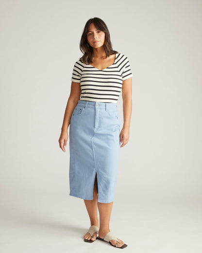 Universal Standard Dakota Denim Skirt - Clear Sky
