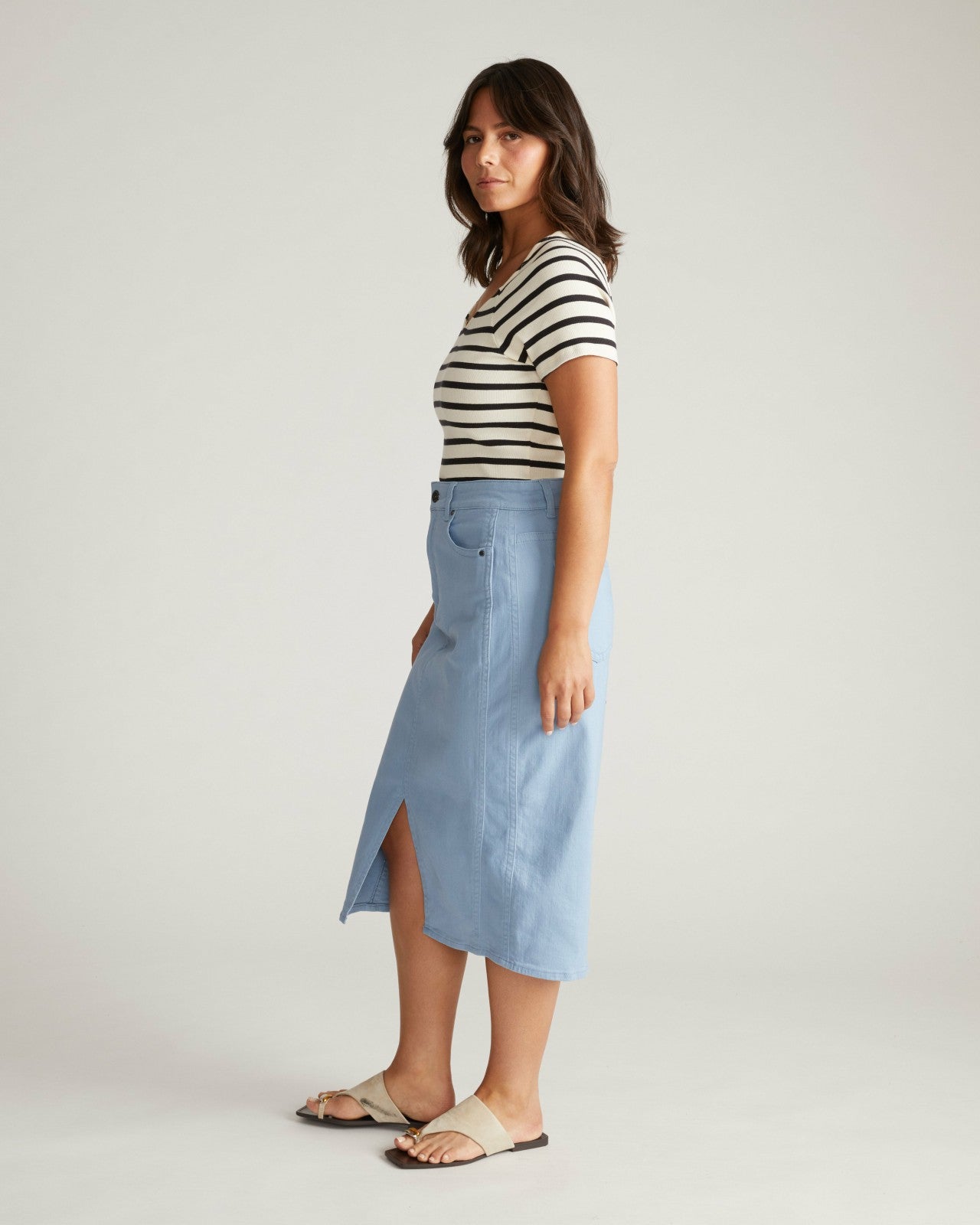 Universal Standard Dakota Denim Skirt - Clear Sky