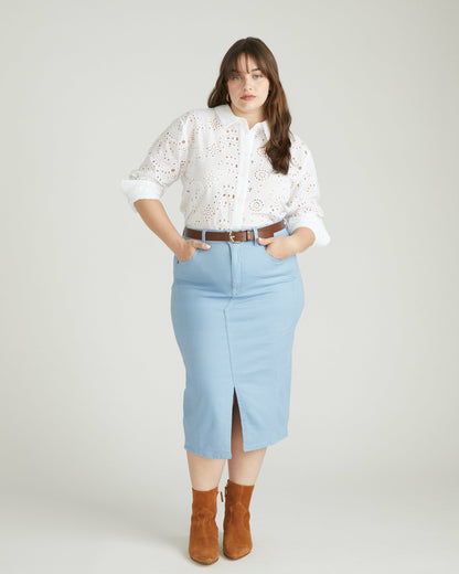 Universal Standard Dakota Denim Skirt - Clear Sky