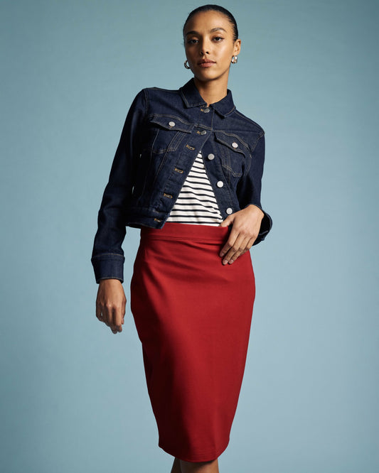 Universal Standard Danube Ponte Skirt - Garnet