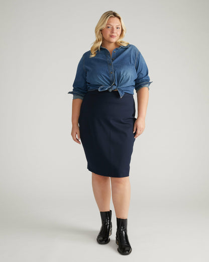 Universal Standard Danube Ponte Skirt - Navy
