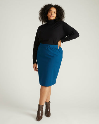 Universal Standard Danube Ponte Skirt - Deep Teal