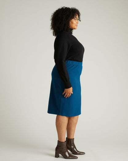 Universal Standard Danube Ponte Skirt - Deep Teal