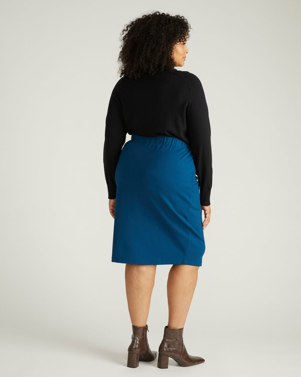 Universal Standard Danube Ponte Skirt - Deep Teal