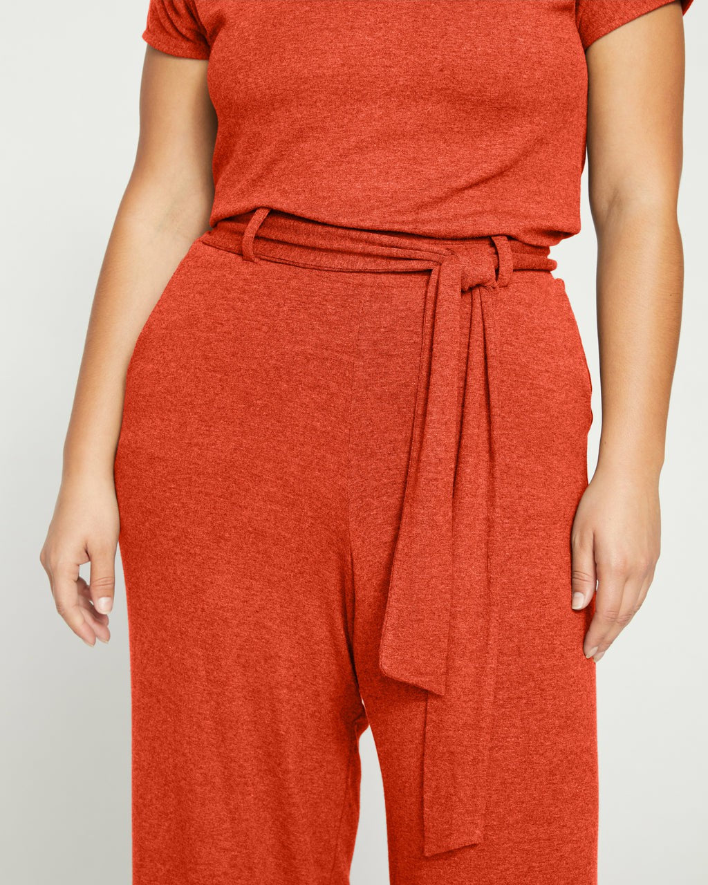 Universal Standard TravelKnit Wide Leg Pants - Warm Russet