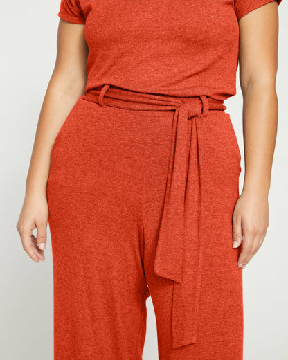 Universal Standard TravelKnit Wide Leg Pants - Warm Russet