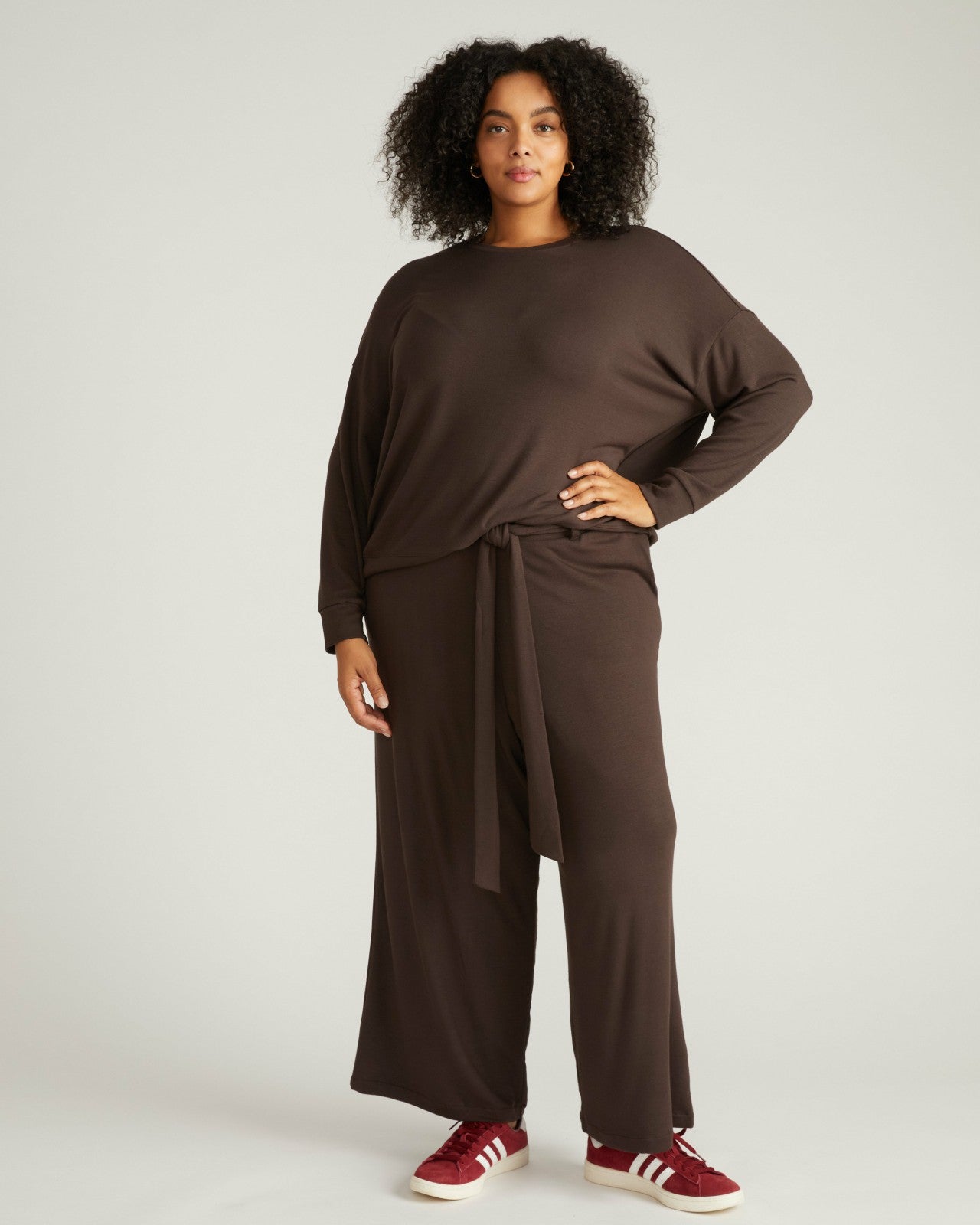 Universal Standard TravelKnit Wide Leg Pants - Espresso