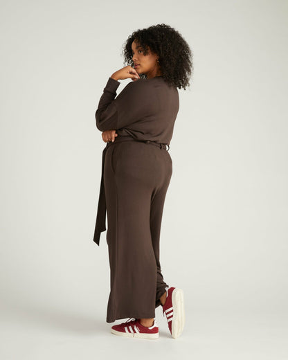 Universal Standard TravelKnit Wide Leg Pants - Espresso