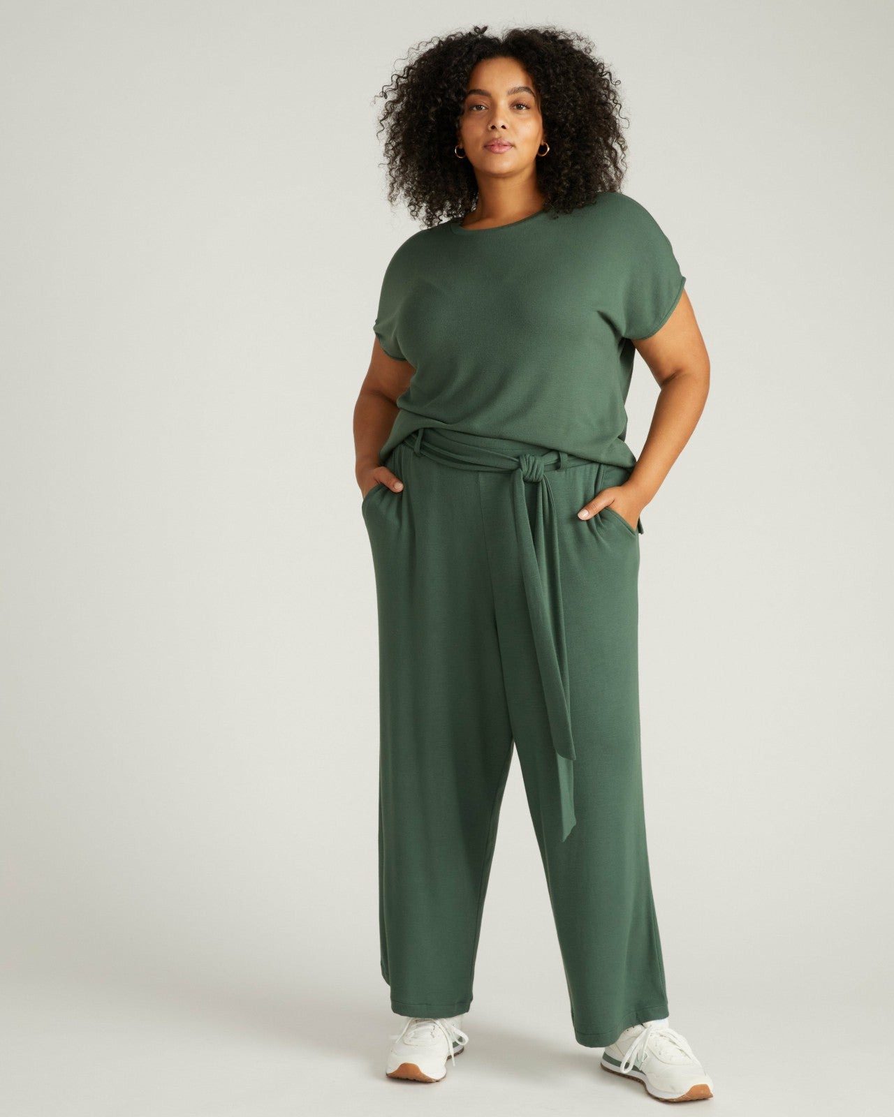 Universal Standard TravelKnit Wide Leg Pants - Conifer