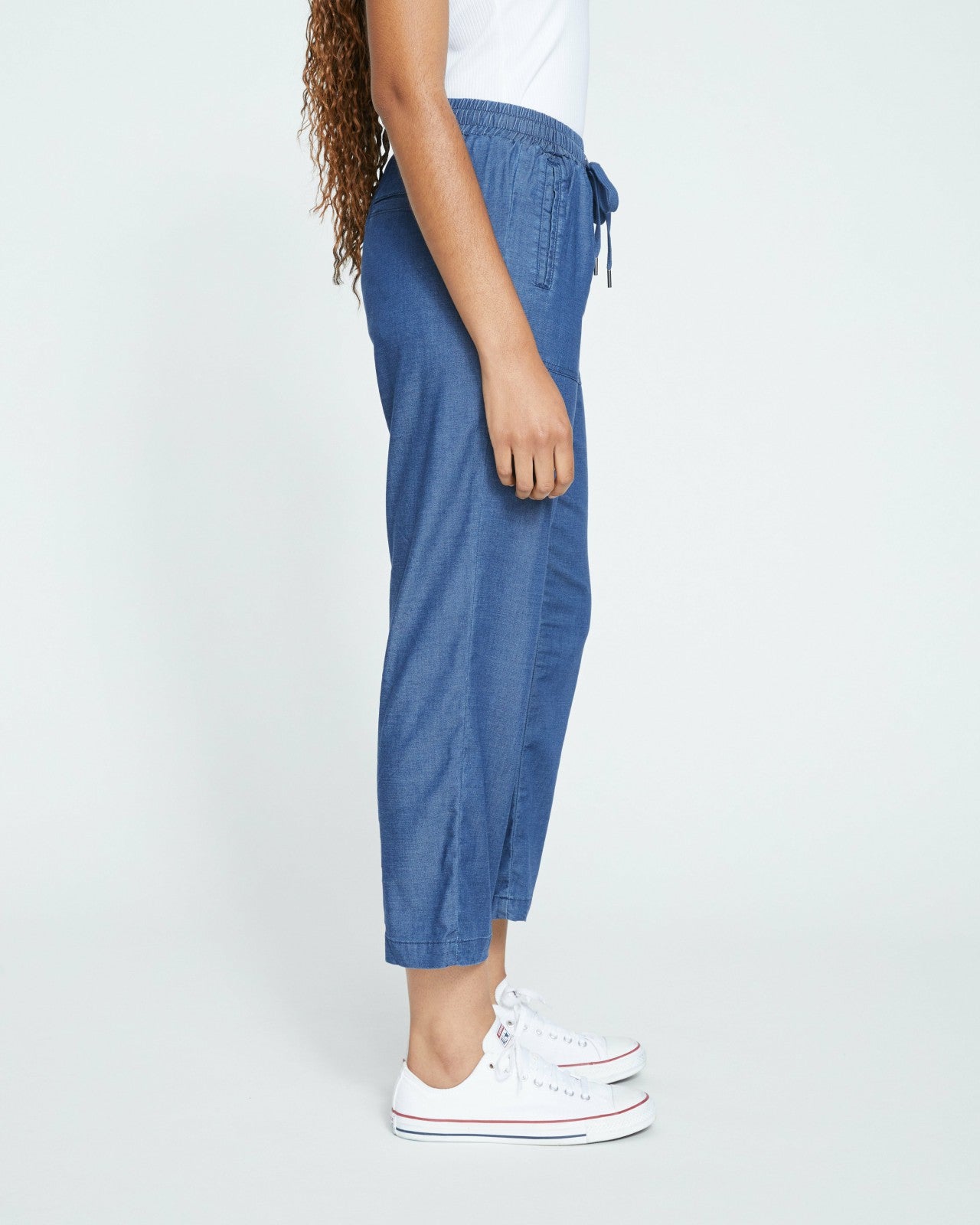 Universal Standard Perfect Tencel Chambray Off-Duty Pants - Midnight Blue