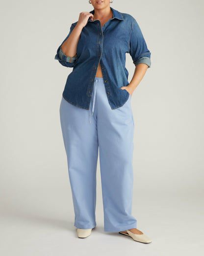 Universal Standard Straight Leg French Terry Sweatpants - Graceful Blue