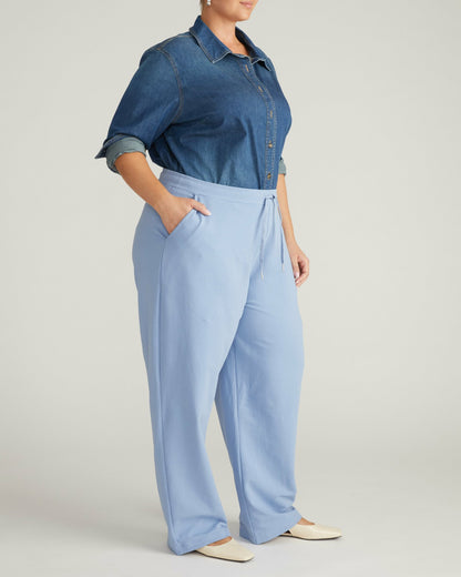 Universal Standard Straight Leg French Terry Sweatpants - Graceful Blue