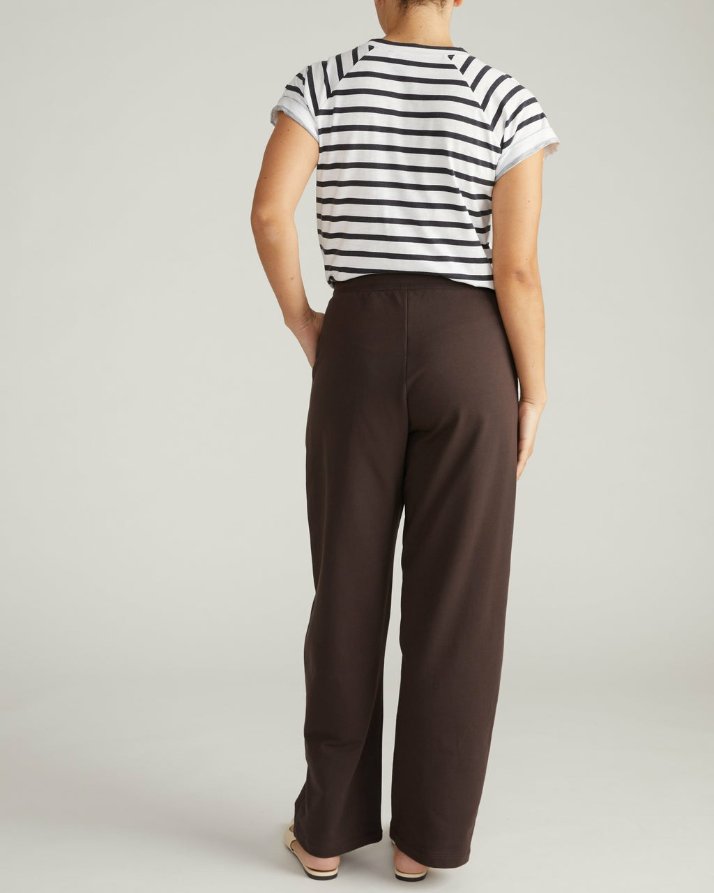 Universal Standard Straight Leg French Terry Sweatpants - Deep Brown