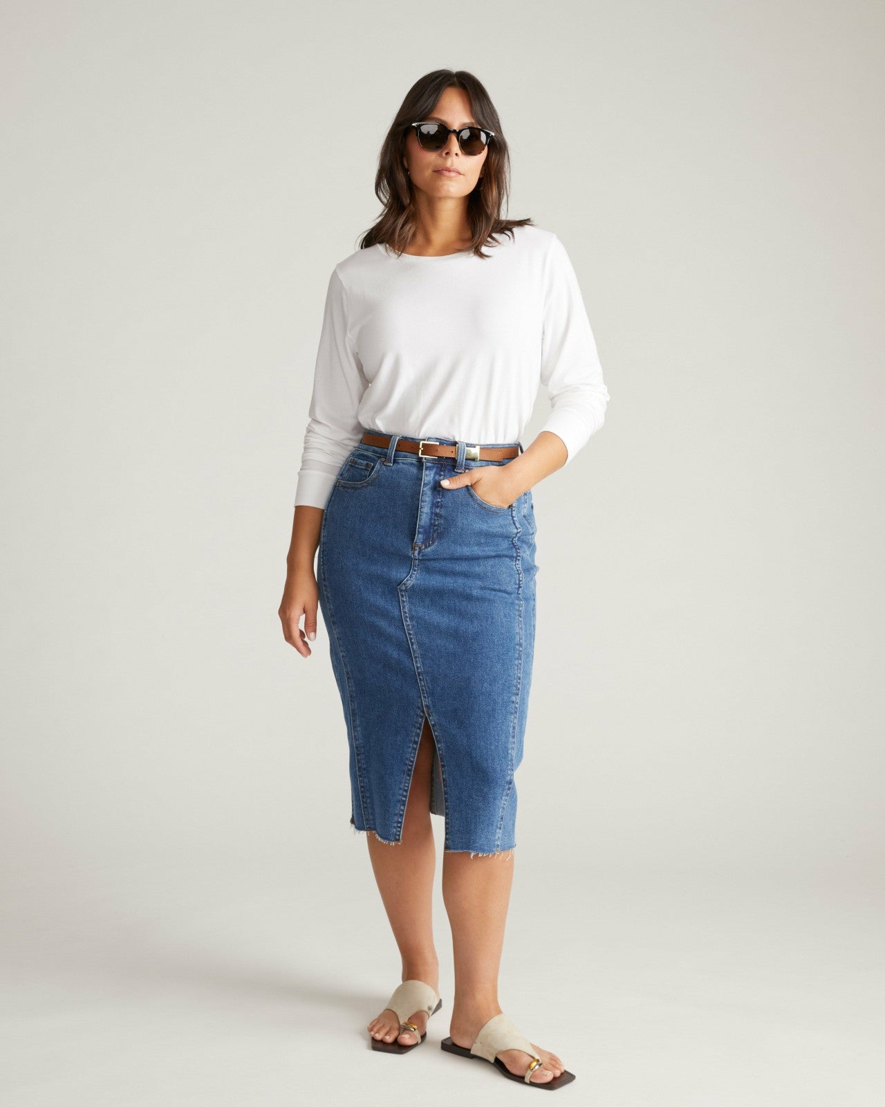 Universal Standard Long Sleeve Tee Rex - White