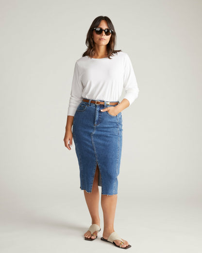 Universal Standard Long Sleeve Tee Rex - White