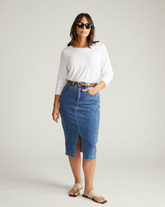 Universal Standard Long Sleeve Tee Rex - White