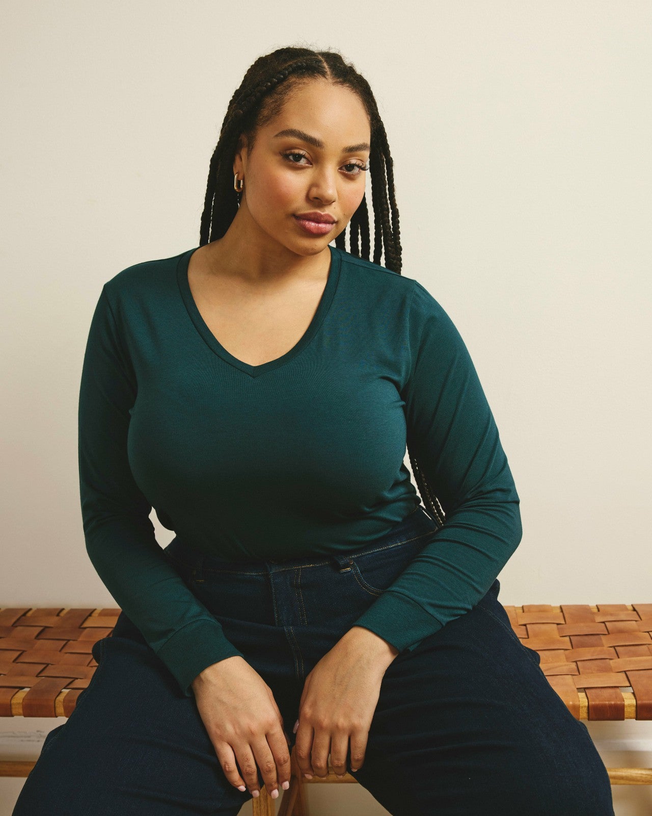 Universal Standard Long Sleeve V Rex - Deep Sea