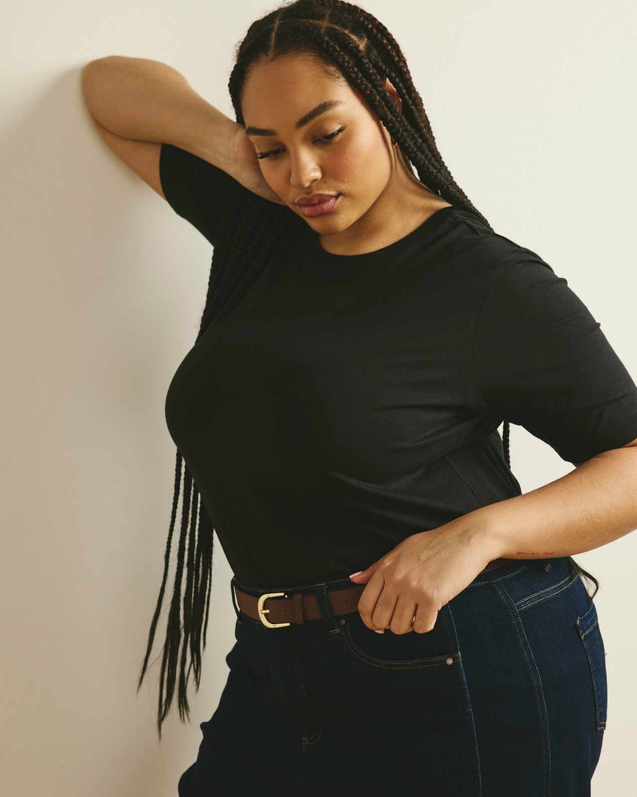 Universal Standard Maia Stovepipe Sleeve Tee - Black