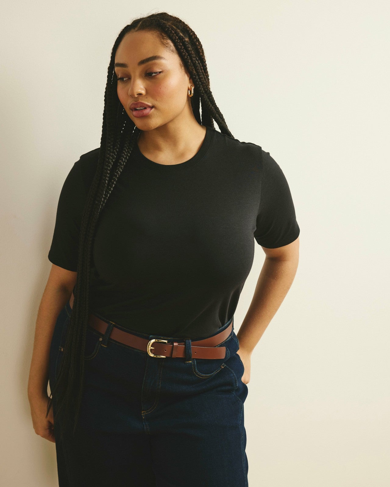 Universal Standard Maia Stovepipe Sleeve Tee - Black