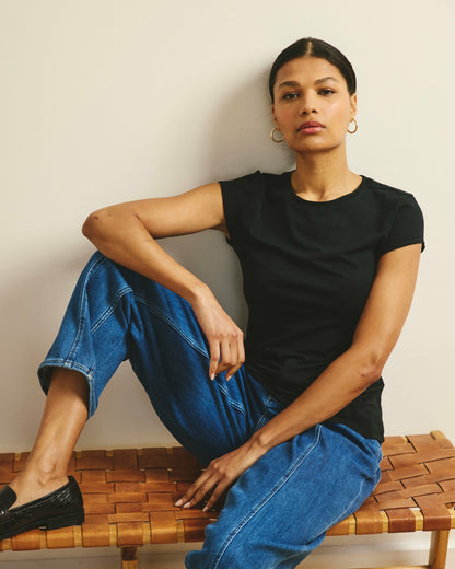 Universal Standard Ashley Cap Sleeve Tee - Black