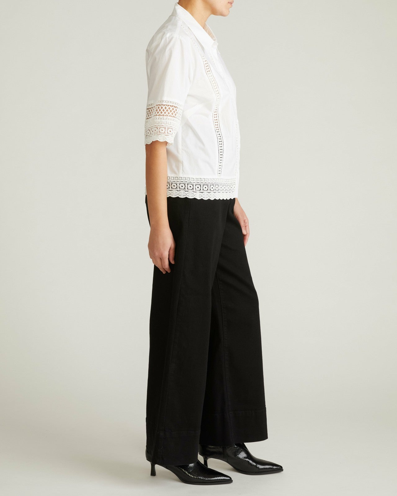 Universal Standard Dora Cotton Poplin Blouse - White
