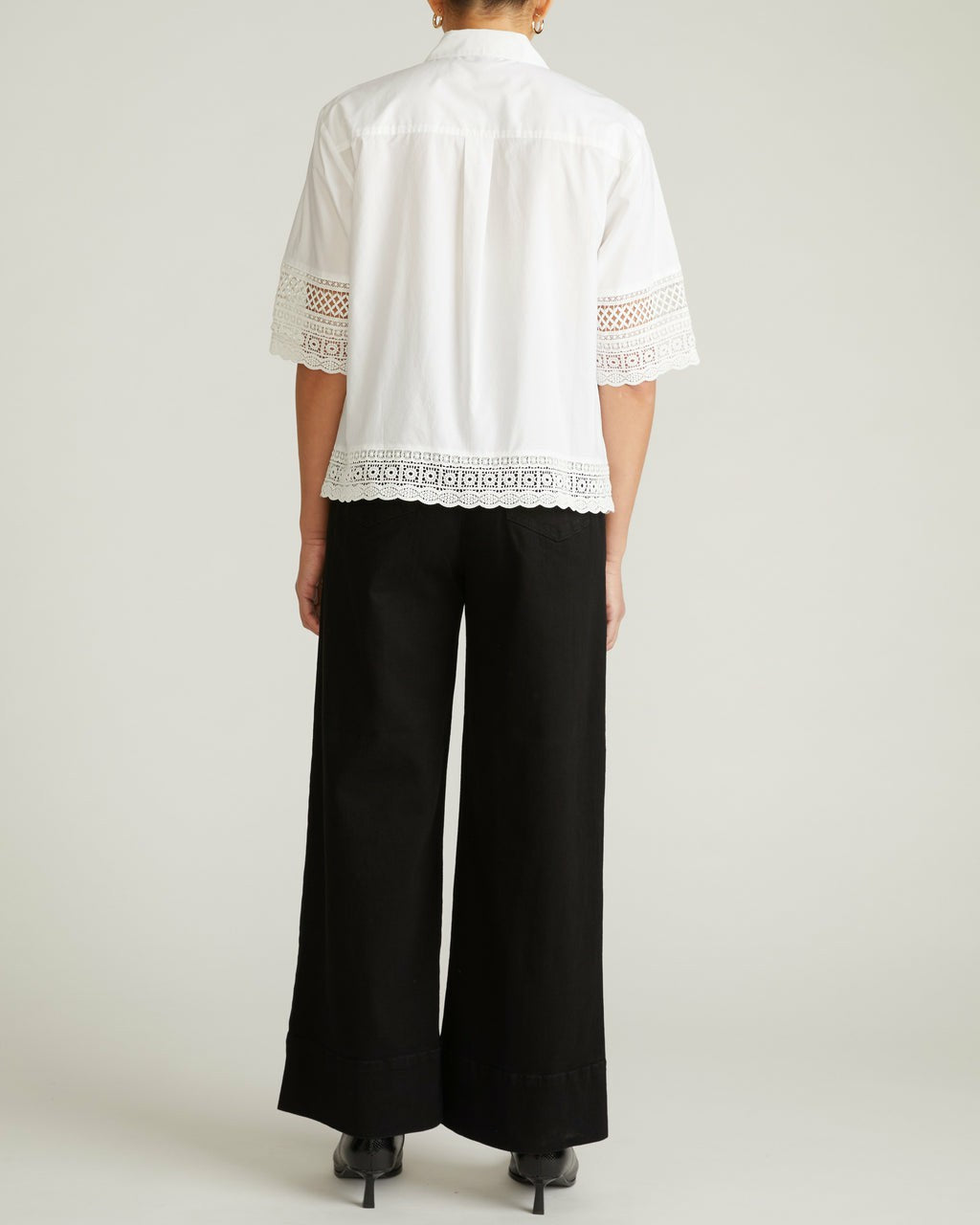 Universal Standard Dora Cotton Poplin Blouse - White