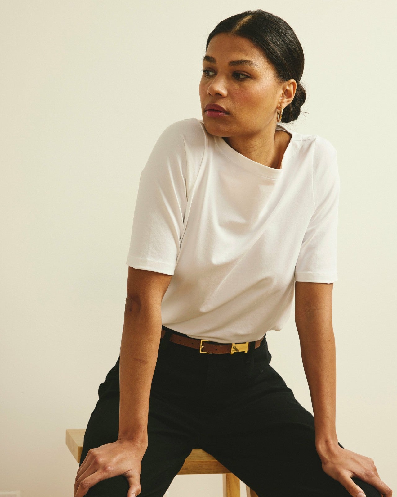 Universal Standard Bella Boatneck Tee - White