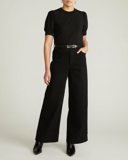 Universal Standard Pouf Sleeve Tee - Black