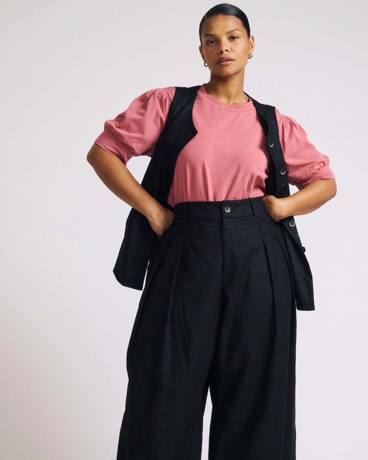 Universal Standard Pouf Sleeve Tee - Virginia Rose