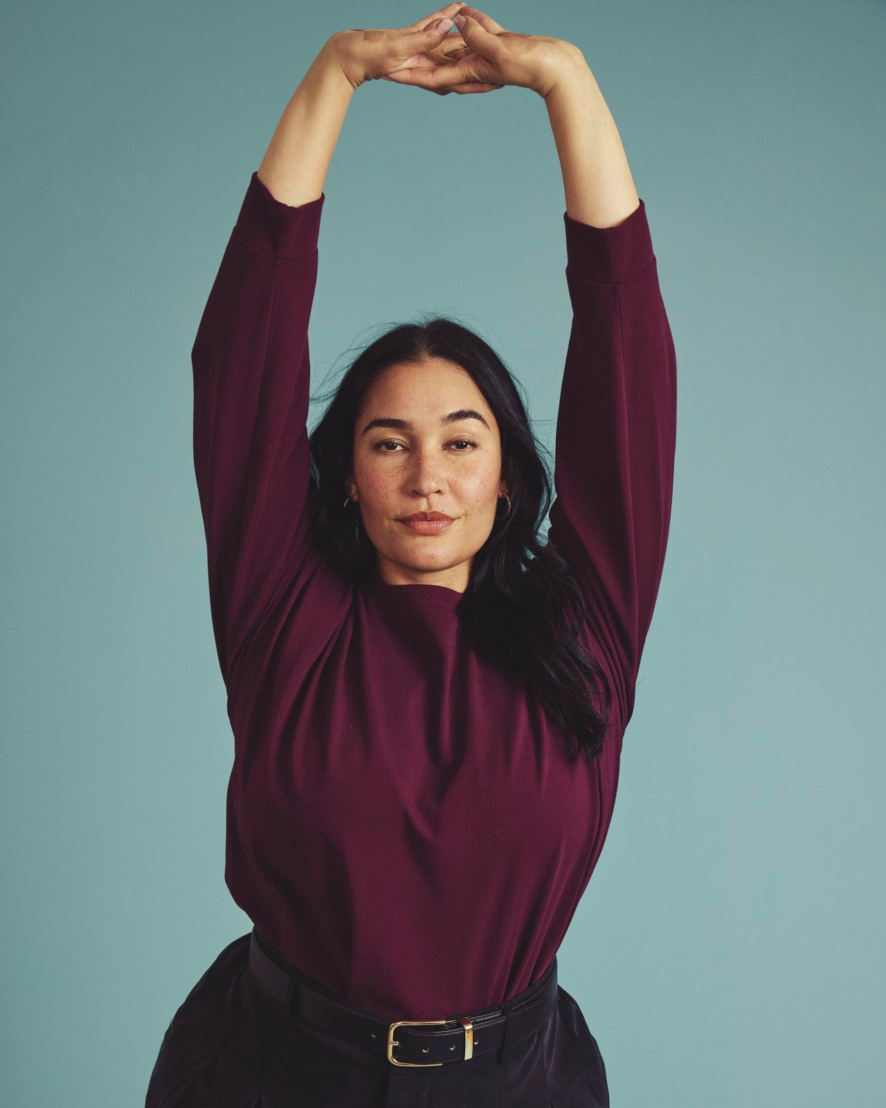 Universal Standard Long Sleeve Relaxed Tee - Acai