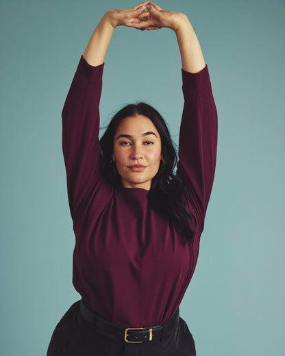 Universal Standard Long Sleeve Relaxed Tee - Acai