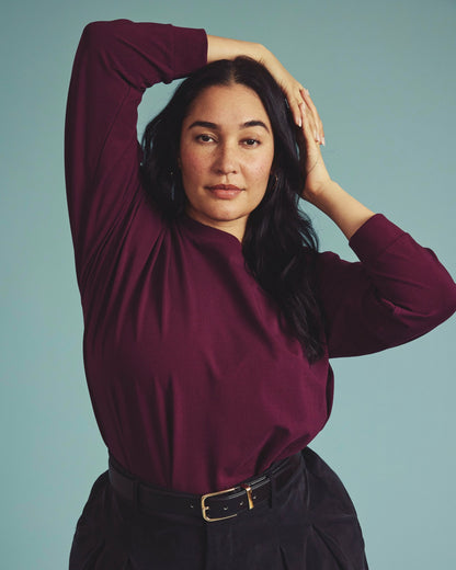 Universal Standard Long Sleeve Relaxed Tee - Acai