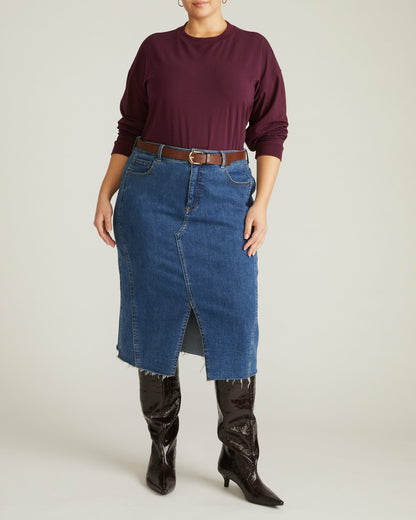 Universal Standard Long Sleeve Relaxed Tee - Acai