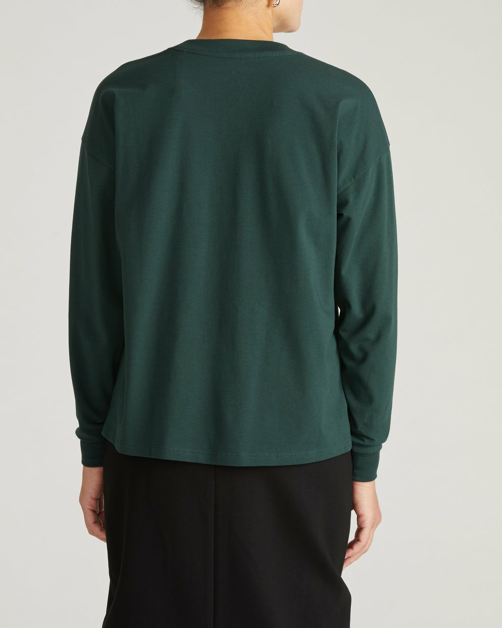 Universal Standard Long Sleeve Relaxed Tee - Forest Green