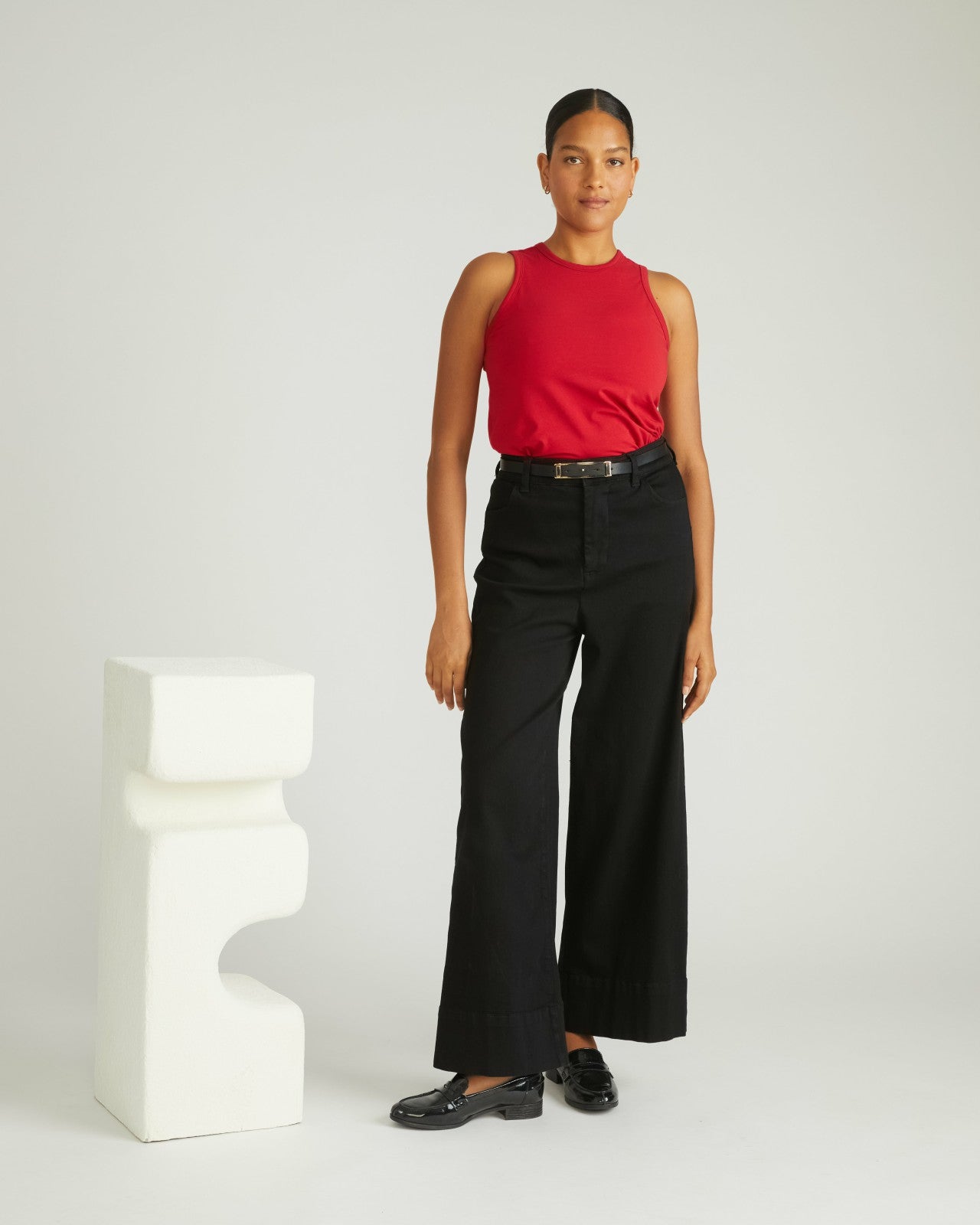 Universal Standard Cai High Neck Tank - Ruby Red