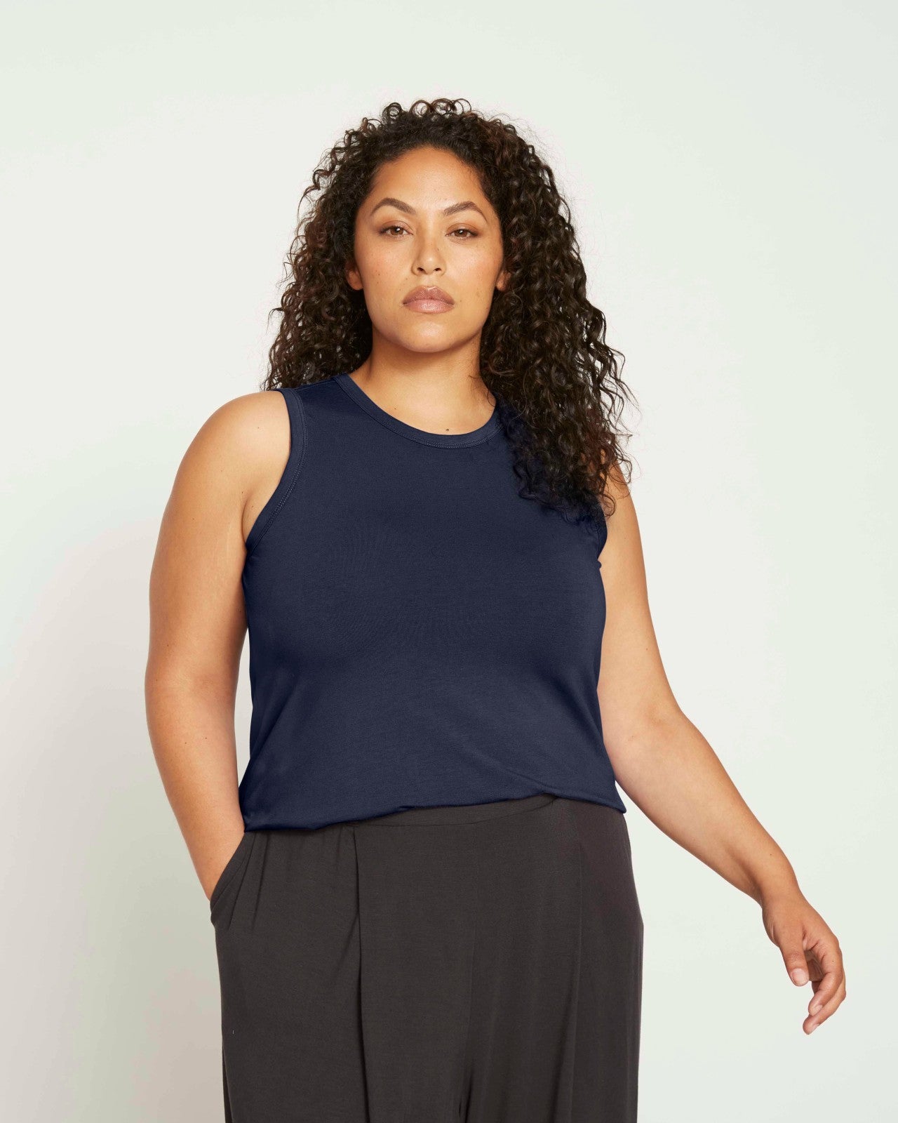 Universal Standard Cai High Neck Tank - Midnight